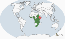 黄点侏秧鸡分布图